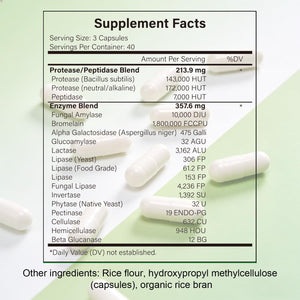 Complete Digestive Enzymes Supplement for Gut Health & Bloating Relief - Enhanced with Lipase Amylase Bromelain for Protein Carb - PrimeBioHealth - canada supplements