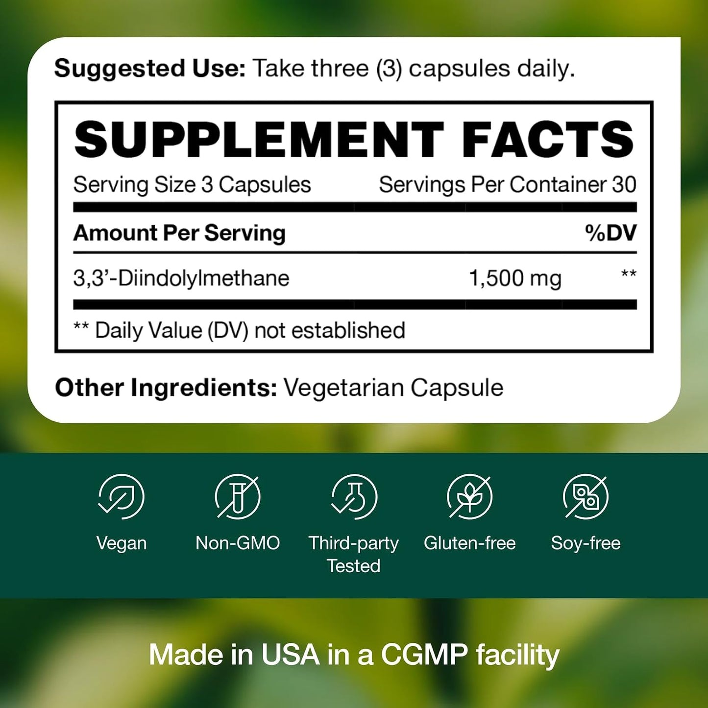 DIM Supplement 500mg - Diindolylmethane – Vegan, Non-GMO, Gluten-Free - 90 Capsules - PrimeBioHealth - canada supplements