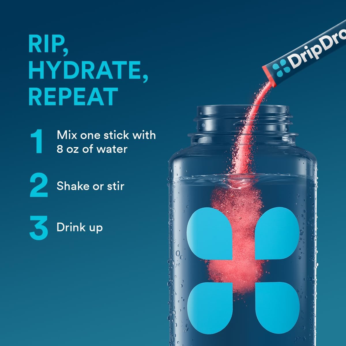 DripDrop Hydration Packets - Juicy Variety Pack - Single Serve Electrolytes Powder Drink Mix - Grape, Fruit Punch, Strawberry Lemonade, Cherry - PrimeBioHealth - canada supplements