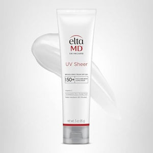 EltaMD UV Sheer Face and Body Sunscreen SPF 50+, Oil Free, No White Cast Sunscreen for Face and Body, Zinc Oxide Formula, 3.0 oz Tube - PrimeBioHealth - canada supplements