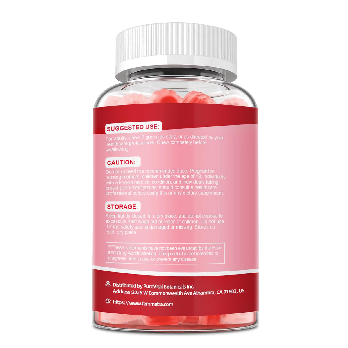Femmetra 18-in-1 Probiotics for Women with Prebiotics - 200 Billion CFU with Digestive Enzyme, Cranberry, Kombucha - Sugar-Free Vaginal Gummies, - PrimeBioHealth - canada supplements