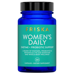 FRISKA Women’s Daily Digestive Enzyme and Probiotics Supplement, Advanced Natural Support for Female Digestive Health, Fights Bloating, Eases Digestion - PrimeBioHealth - canada supplements