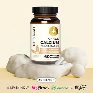 Future Kind Vegan Calcium Supplement - Plant-Based Calcium Magnesium Supplement Sourced from Iceland for Teeth & Bone Support (60 Capsules) - PrimeBioHealth - canada supplements