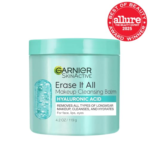 Garnier Erase It All Makeup Cleansing Balm with Hyaluronic Acid, Replumping Facial Cleanser and Makeup Remover, 4.2 Oz - PrimeBioHealth - canada supplements