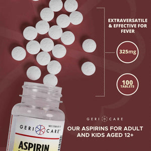 GeriCare Bottled Aspirin 325mg 100 Count Bottle (Pack of 1)