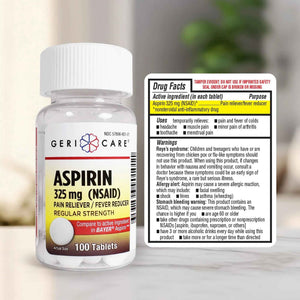 GeriCare Bottled Aspirin 325mg 100 Count Bottle (Pack of 1)