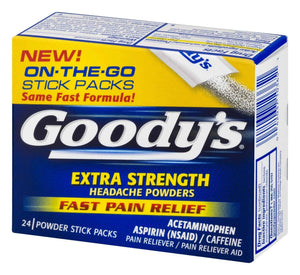 Goody's Extra Strength Powders | Fast Pain Relief | Aspirin & Caffeine | 24 Count