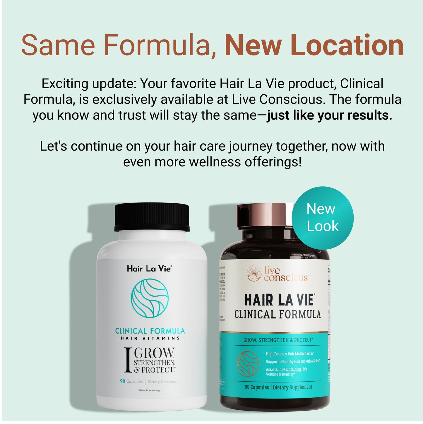 Hair La Vie Live Conscious Clinical Formula Hair Growth Vitamins for Women and Men w/Biotin, Collagen & Saw Palmetto (Pack of 1) - PrimeBioHealth - canada supplements