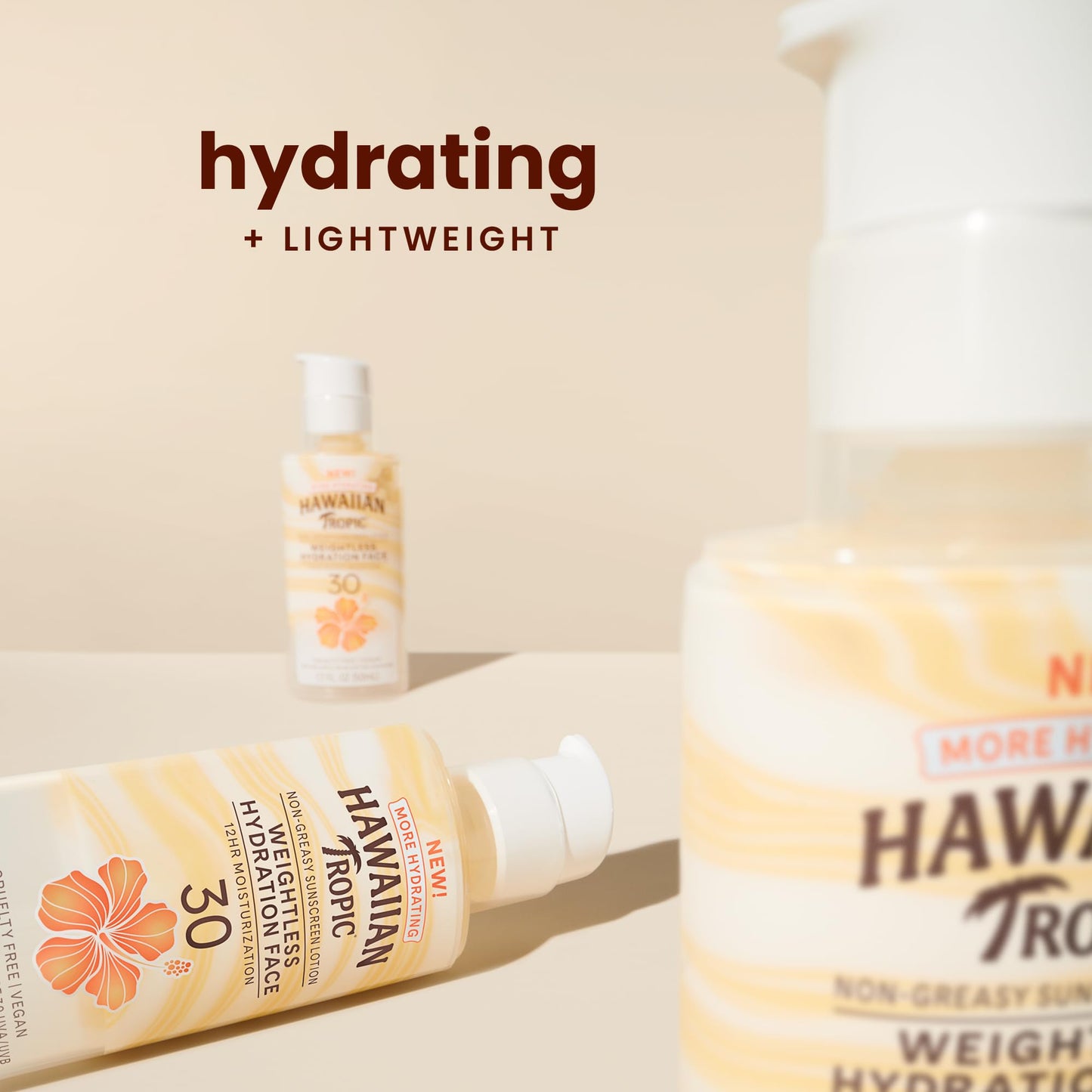 Hawaiian Tropic Weightless Hydration Lotion Sunscreen for Face SPF 30, 1.7oz | Travel Size - PrimeBioHealth - canada supplements