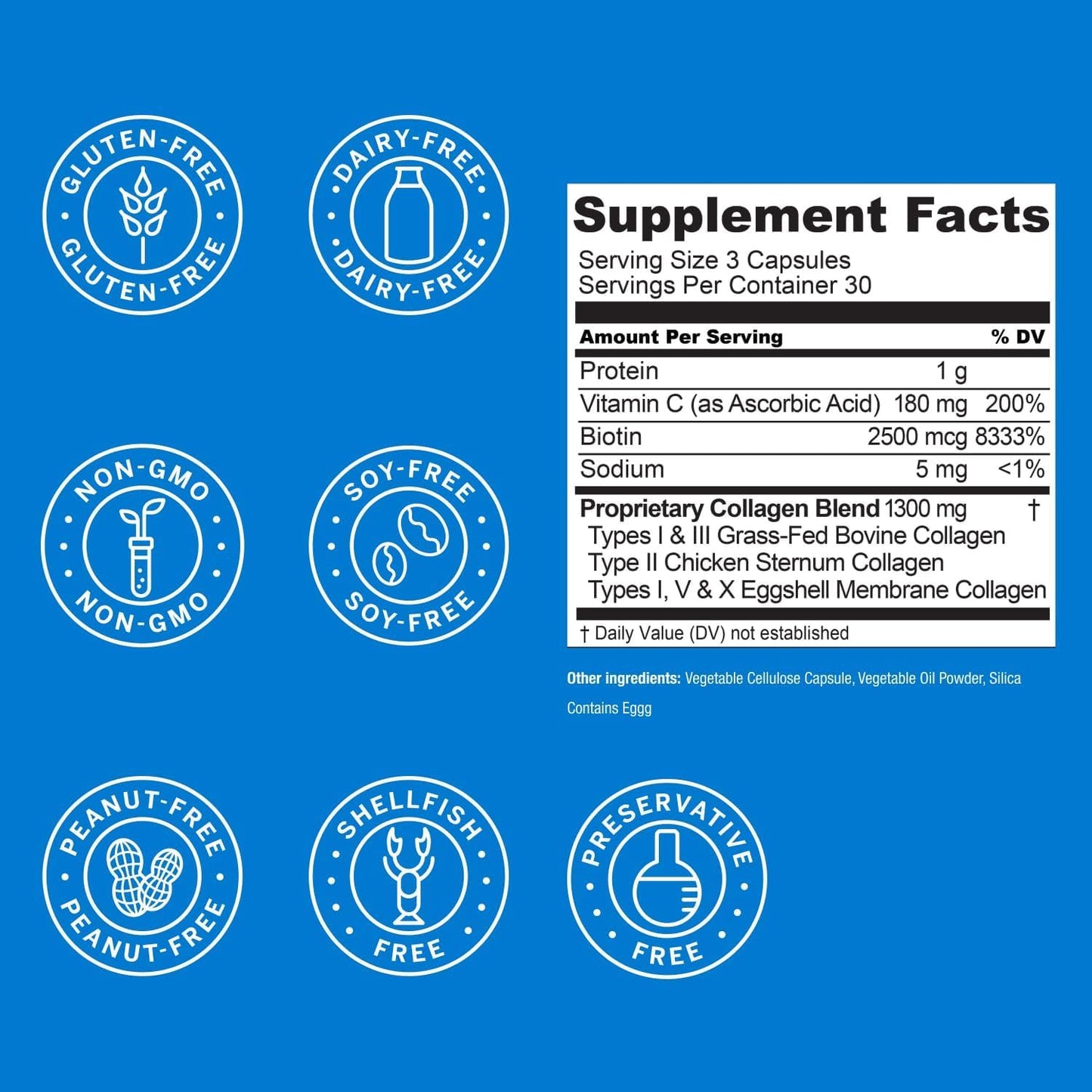 Live Conscious Beyond Collagen Multi Collagen Capsules - Types I, II, III, V & X - Hydrolyzed Blend with Biotin & Vitamin C for Hair, Skin, Nails 90 Capsules - PrimeBioHealth - canada supplements