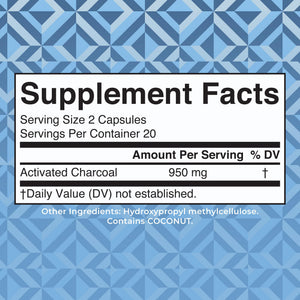 MARYRUTH'S Organics Activated Charcoal Capsules | Substance Adsorption | Derived from Coconut Shells | Vegan Capsules from Pine Trees - PrimeBioHealth - canada supplements