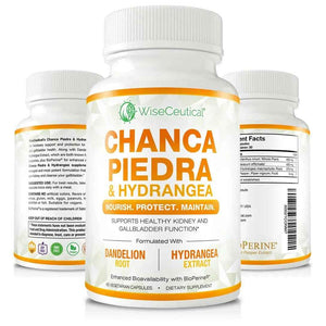 Max Strength Chanca Piedra, Hydrangea & Dandelion Root - Natural Kidney & Gallbladder Formula - Stone Breaker, Flush Impurities, Cleanse Urinary Tract - Enhanced with BioPerine. 60 Veggie Capsules.