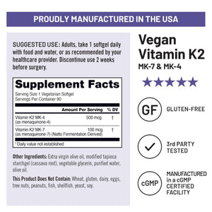 NatureWise Vitamin K2 600mcg Supplement with MK-7 100mcg & MK-4 500mcg - Enhanced Bioavailable Formula - K Complex for Bone and Heart Health - PrimeBioHealth - canada supplements