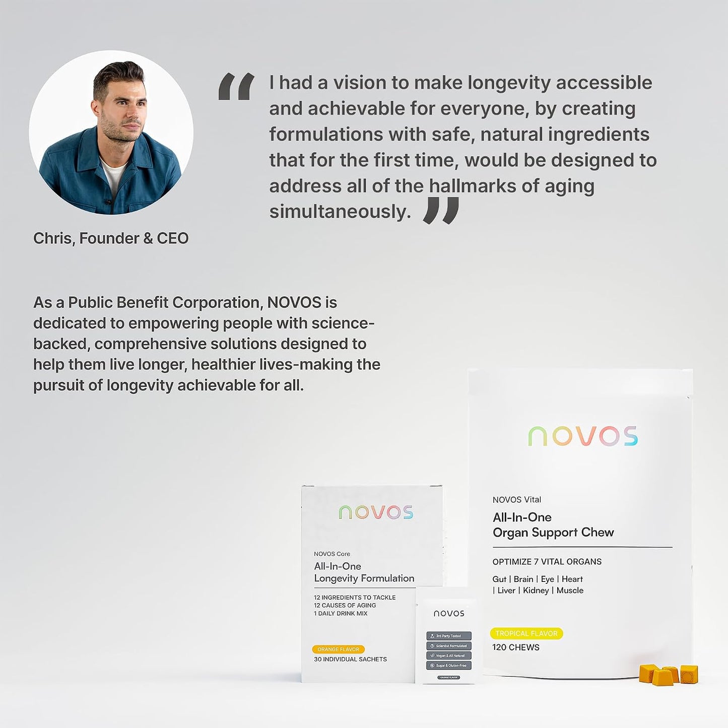 Novos Boost + Vital Cellular Vitality Stack – NMN Capsules & Nutritional Chews for Cellular Energy, Brain, Heart & Gut Support | Longevity Supplement Duo - PrimeBioHealth - canada supplements