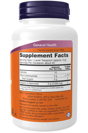 NOW Foods, D-Mannose Pure Powder, 3 oz (85 g)