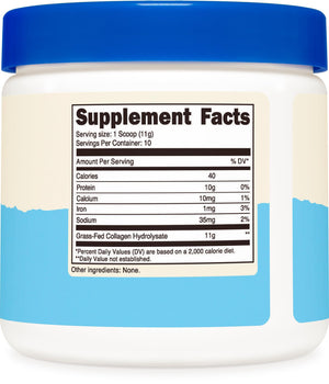 Nutricost Collagen Peptides Powder 4 oz (Unflavored) Type I, Type III Collagen - Grass-Fed, Gluten Free and Non-GMO - PrimeBioHealth - canada supplements