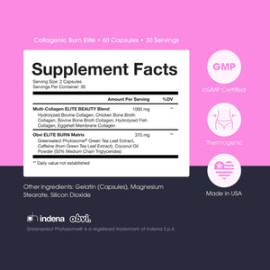 Obvi Burn Elite - Collagen Supplement for Women - Fitness Support - Metabolism Support Supplement - Healthy Mobility - Natural Thermogenic Formula - PrimeBioHealth - canada supplements
