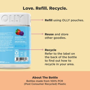 OLLY Kids Multivitamin & Probiotic Gummy, Digestive Support, Vitamins A, D, C, E, B, Zinc, Chewable Supplement, Berry Flavor, 50 day supply - 100 Count - PrimeBioHealth - canada supplements