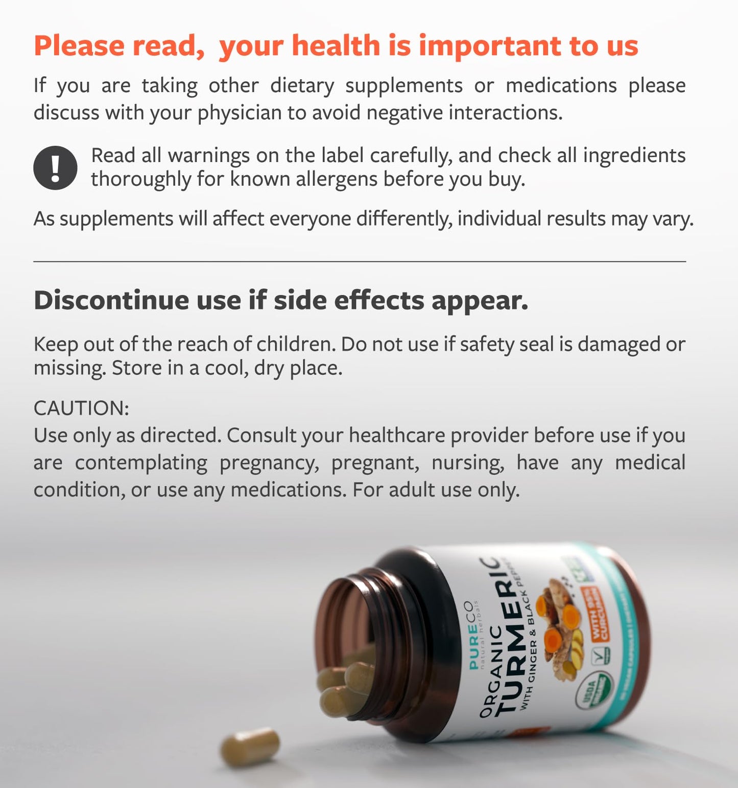 Organic Turmeric Ginger Black Pepper Supplement - High Potency Organic Turmeric Curcumin Capsules with Ginger & Black Pepper for Enhanced Benefits and Absorption - Vegan & Non-GMO (2 Month Supply) - PrimeBioHealth - canada supplements