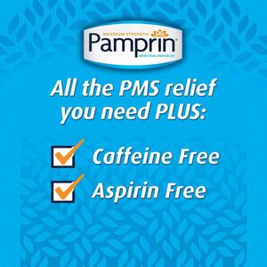 Pamprin Multi-Symptom Formula, with Acetaminophen, Menstrual Period Symptoms Relief, 20 Caplets (Pack of 3)