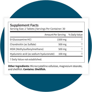 Pattern Wellness Glucosamine Chondroitin Complex with MSM & Hyaluronic Acid – Supports Joint, Cartilage & Flexibility Health – 60 Tablets - PrimeBioHealth - canada supplements