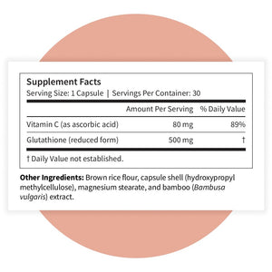 Pattern Wellness Glutathione Supplement - Active Reduced Glutathione Formula with Added Vitamin C - Cell, Antioxidant, + Immune Health Support - 30 Vegan Capsules - PrimeBioHealth - canada supplements