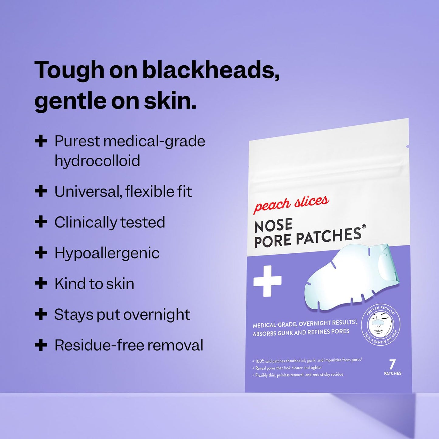 Peach Slices - Nose Pore Patches (7 ct) - Overnight Blackhead Remover - Pore Strips - Absorbs Gunk - Thin, Flexible & Painless - Hydrocolloid Patches - PrimeBioHealth - canada supplements