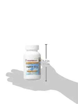 PHARBEST Aspirin 81mg - 1000 Tablets