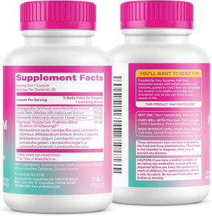 Pink Stork Probiotics for Postnatal Women - 30 Billion CFUS with Ashwagandha and Chamomile, Postpartum Essentials for Hormone Balance, Mood Support, Gut Health, Digestive Wellness, 30 Capsules - PrimeBioHealth - canada supplements