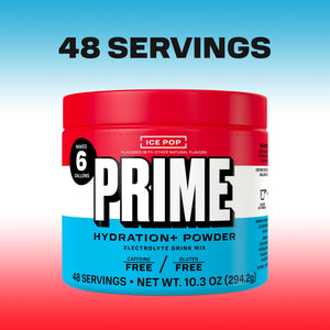 PRIME HYDRATION+ Electrolyte Powder, Ice Pop, Sugar Free Hydration Drink Mix with Potassium, Magnesium & B Vitamins to Replenish Fluids, - PrimeBioHealth - canada supplements