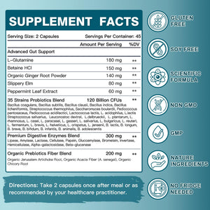 Probiotics for Women-Men Digestive Health with 120 Billion CFUs, Prebiotics and Probiotics for Women-Men, Digestive Enzymes, Nutrient Absorption, Immune Support - PrimeBioHealth - canada supplements