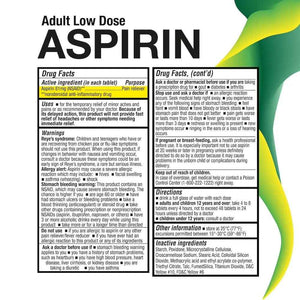 Puregen Labs Aspirin 81 mg Low Dose (NSAID) – 300 Enteric Coated Tablets