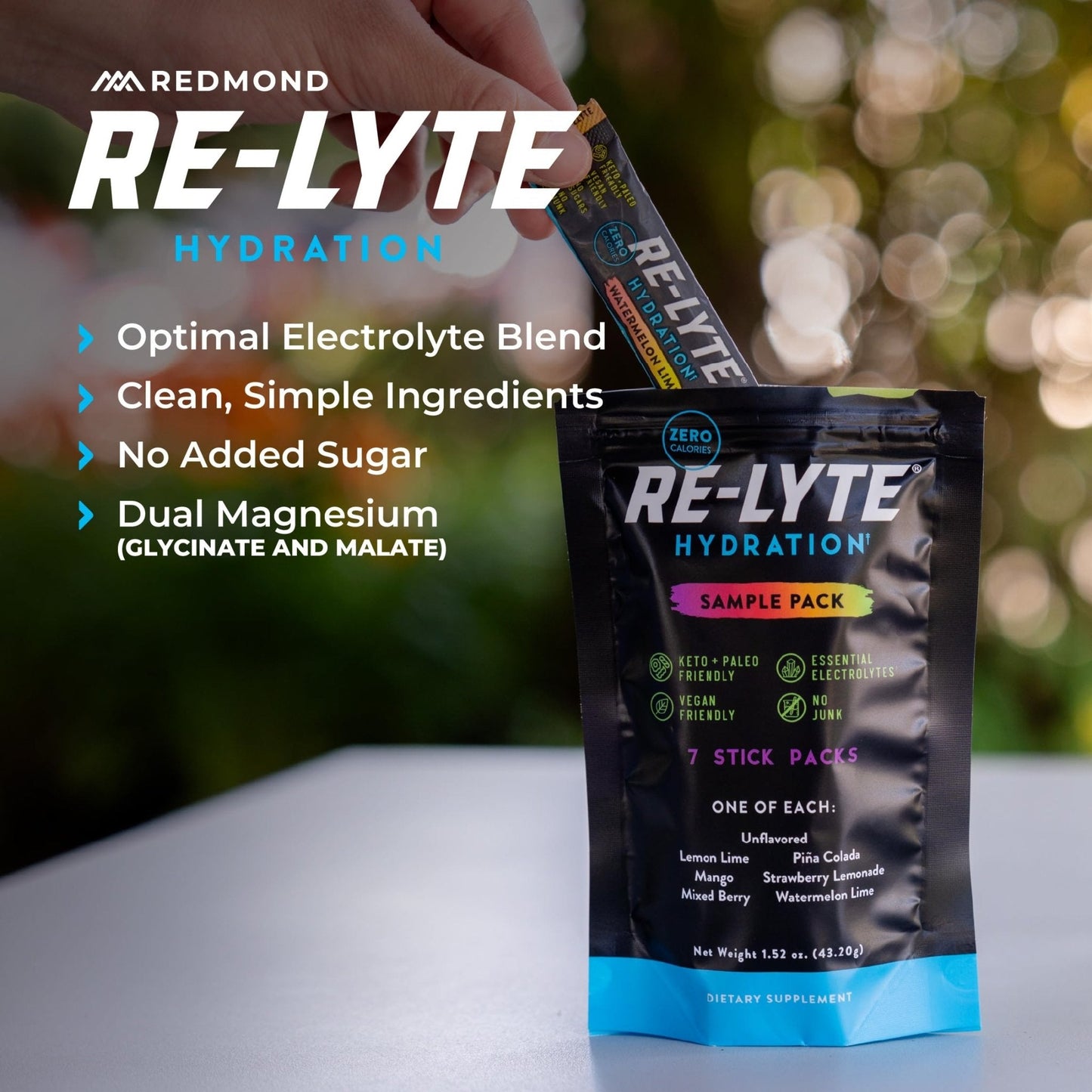 REDMOND Re-Lyte Hydration Electrolyte Powder Drink Mix Variety (7 Stick Packs) - PrimeBioHealth - canada supplements