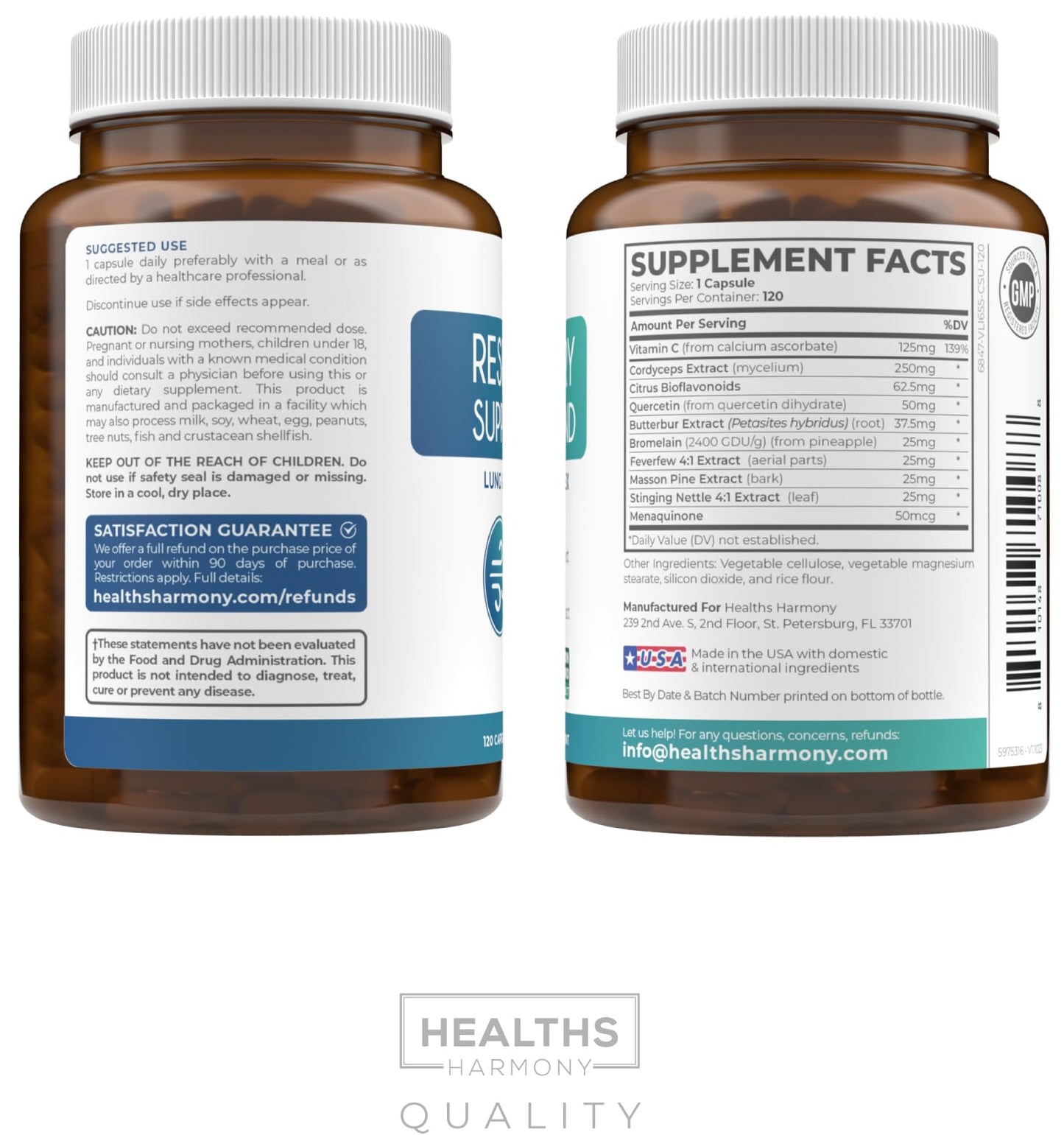 Respiratory Lung Health Supplement - Invigorating Lung Support Supplement Helps Support Clear Airways Mucus Removal and Seasonal or Year Round Detox - Vegan Herbal Non-GMO Formula (2 Months Supply) - PrimeBioHealth - canada supplements