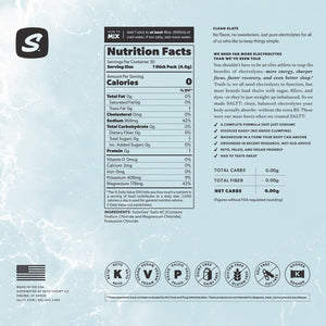 SALTT Electrolytes Powder Unflavored Drink Mix - Clean Slate - 30 Hydration Packets - Magnesium, Potassium, Sodium, Trace Minerals - Zero Sugar - PrimeBioHealth - canada supplements