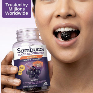 Sambucol Elderberry Gummies - Immune Support Supplement for Adults & Kids with Vitamin C & Zinc, Sambucol Elderberry - PrimeBioHealth - canada supplements