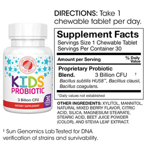 Silver Fern Brand Family Probiotics - Ultimate Adult Probiotic (1 Bottle = 60 Capsules) Plus Ultimate Children's Probiotic for Kids (1 Bottle = 30 Chewables) - Gut Health & Microbiome Support - PrimeBioHealth - canada supplements