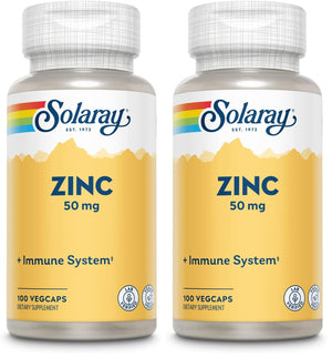 Solaray Zinc 50mg Immune Support Capsules, 100 Count, Vegan, Pumpkin Seed - PrimeBioHealth - canada supplements