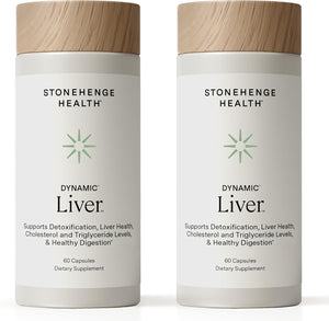 Stonehenge Health Dynamic Liver – Siliphos Milk Thistle Formula – Liver Support & Antioxidant Support, Gut-Liver Axis, Selenium, Zinc, Vitamin E, Ginger, Beetroot Extract Non-GMO, 60 Veg Caps (2 Pack) - PrimeBioHealth - canada supplements