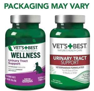 Vet's Best Cat Urinary Supplement, Urinary Tract Support Chewable for Cats, Supports A Healthy Urinary Tract in Cats, 60 Chewable Tablets