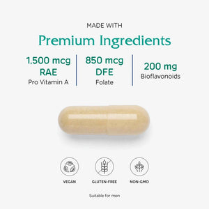 Vitanica Women's Symmetry, High Potency Daily Multivitamin, Vegan/Vegetarian, 180 Capsules