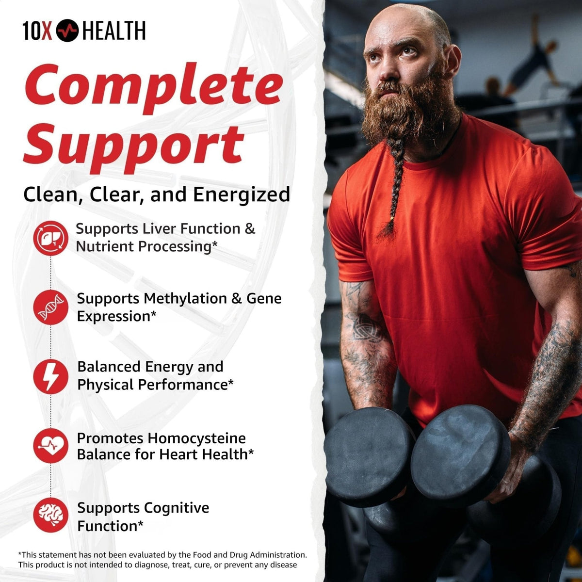 10X Health TMG Supplements - Trimethylglycine Supplement for Liver Support, Heart Wellness, Energy, Homocysteine Levels - TMG Capsules with Betaine Anhydrous - PrimeBioHealth - canada supplements
