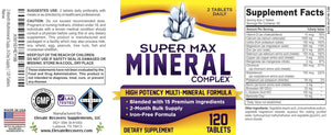 2-Month Multimineral Supplement Support Iron-Free Formula | Daily Multiminerals | Multi-Mineral Supplements | Minerals Complex | 60-Day Bulk Supply | 120 Tablets - PrimeBioHealth - canada supplements