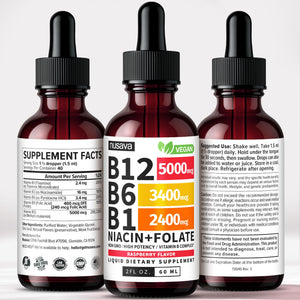 (2 Pack) Vitamin B12 and B6 Liquid Drops, B12 Sublingual Vitamin B Complex - B 12 Vitamin 5000mcg - B12 Methylcobalamin for Energy - PrimeBioHealth - canada supplements