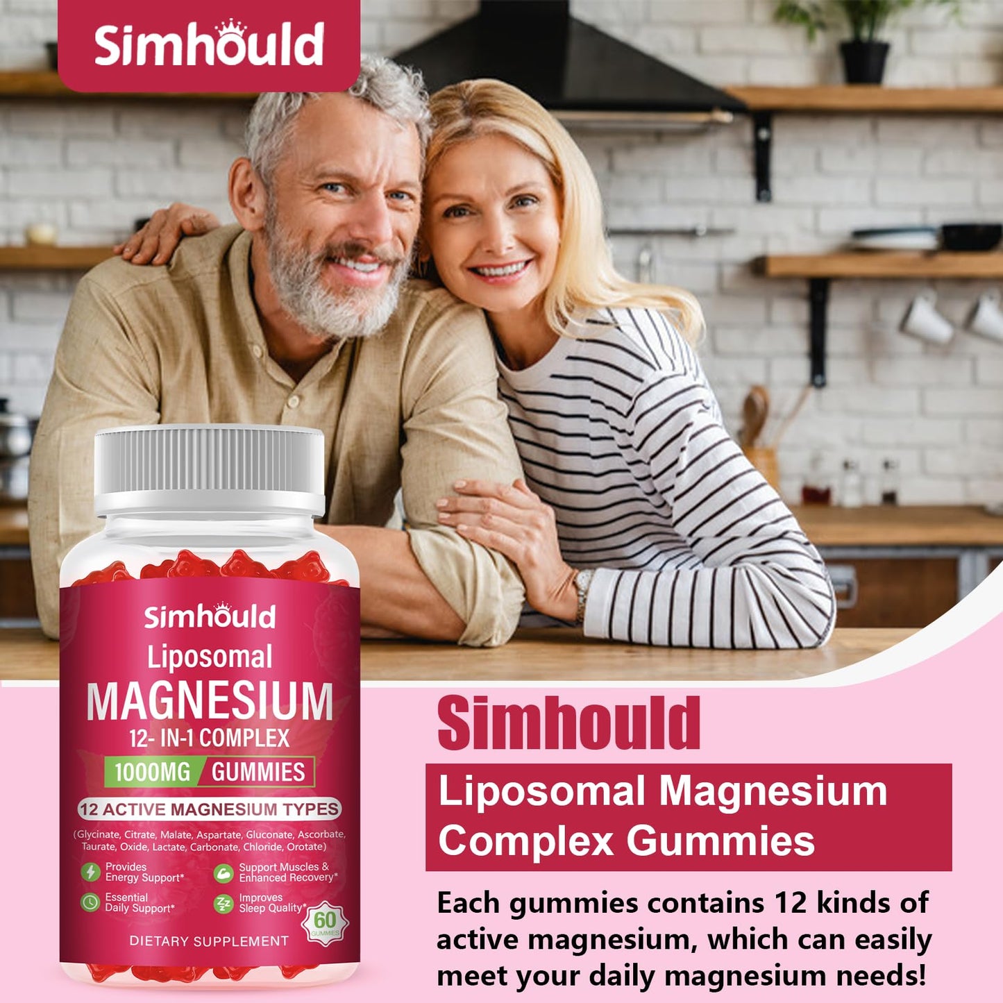 2 Packs Liposomal Magnesium Complex Gummies-as 12 Forms of Magnesium Citrate,Glycinate,Malate,Oxide,and More with Vitamin D3, B6,C, Ashwagandha & CoQ10 for Women and Men - PrimeBioHealth - canada supplements