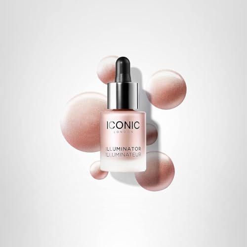 ICONIC LONDON Illuminator - Liquid Highlighting Drops for a Radiant Glow, Cruelty-Free, Vegan Makeup, Shine (Pink Pearl) 0.45 Fl oz ICONIC LONDONBuy Supplements Australia