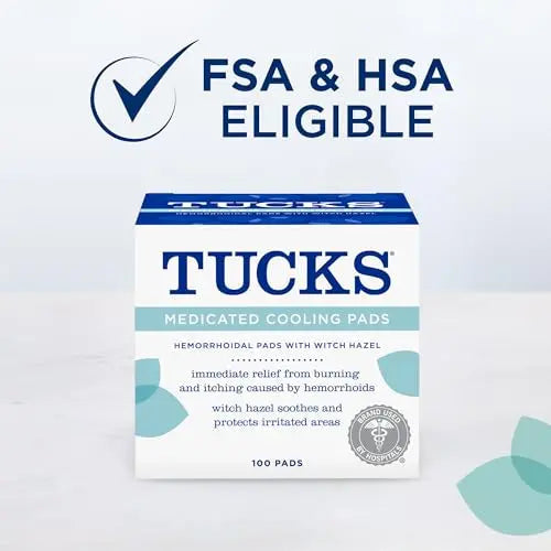 TUCKS Medicated Cooling Pads, 100 Count – Hemorrhoid Pads with Witch Hazel, Cleanses Sensitive Areas, Protects from Irritation, Hemorrhoid Treatment, Medicated Pads Used by Hospitals TUCKSBuy Supplements Australia