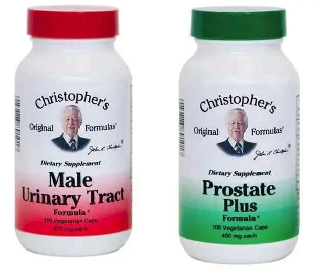 Dr. Christopher’s Original Formula Bundle of Prostate Plus and Male Urinary Tract Formula | 100 Vegetarian Capsules in Each Bottle | Dietary Supplements | USDA Organic