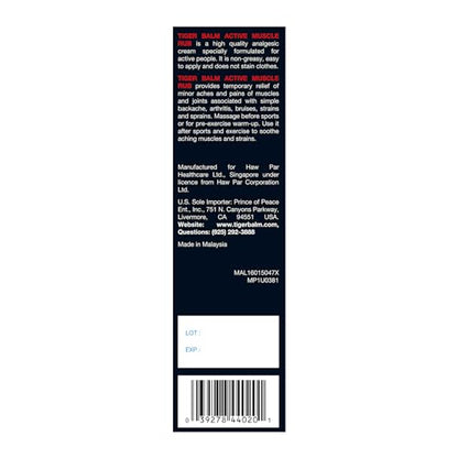 Tiger Balm Muscle Rub, 2-Ounce Tubes (Pack of 6) Tiger BalmBuy Supplements Australia