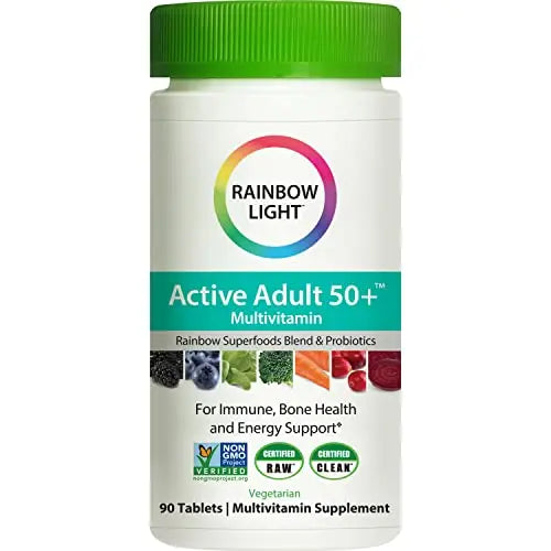 Rainbow Light Adult Multivitamin, Vitamins C & Zinc, B Complex & Choline, Calcium & Vitamin D Supports Bone Health Rainbow Light